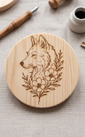 Dessous de verre Loup Floral